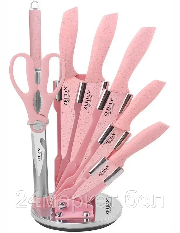 Z-3108 розовый Набор ножей ZEIDAN