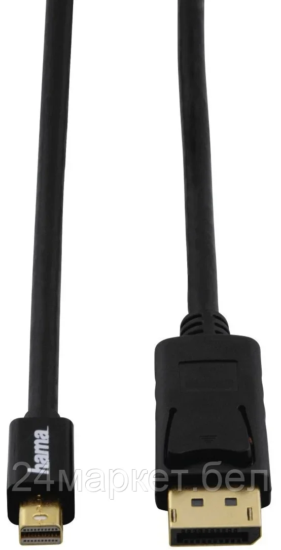DisplayPort (m) (прямой) - miniDisplayPort (m) (прямой), GOLD , круглое, 1.8м, блистер, черный (00054563) Кабель HAMA