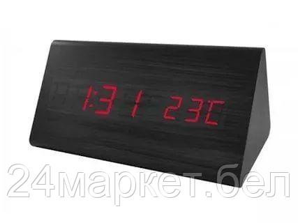 PF_A4399 PYRAMID PF-S710T, черный/красный Часы будильник PERFEO