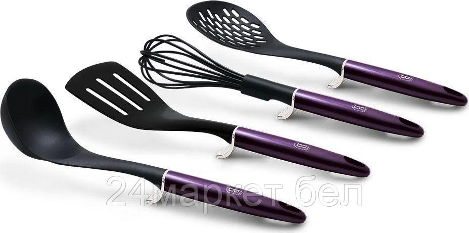 BH-6240 Royal purple Metallic Line Набор кухонных принадлежностей 4пр.BERLINGER HAUS