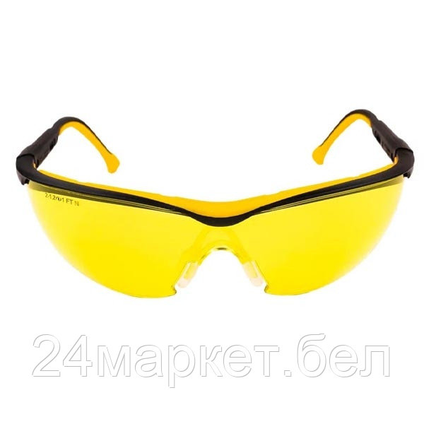 Очки защитные (поликарбонат, желтые, покрытие super, мягкий носоупор, регулировка дужек) (MSG-402)