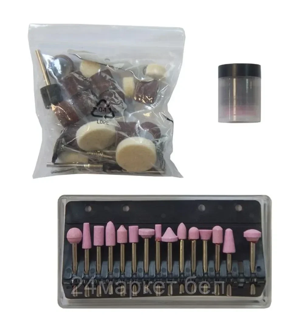 Набор аксессуаров для мини-дрелей, 80пр., в пластиковом кейсе Forsage F-GSK080