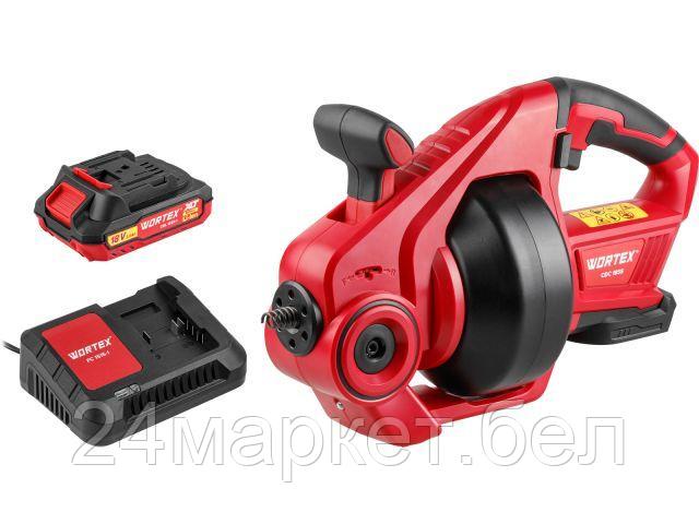 Аккум. прочистная машина WORTEX CDC 1855 в кор. ALL1 XLT SET (18 В, 0-550 об/мин, трос 7,6 м. С АКБ (2А) и З/У в комплекте) 1334782