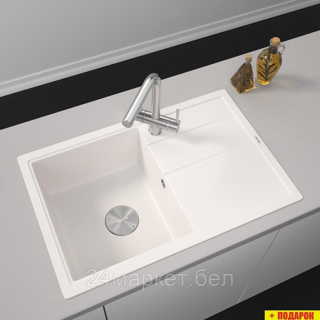 Кухонная мойка ZorG Rock 78 Premium alba