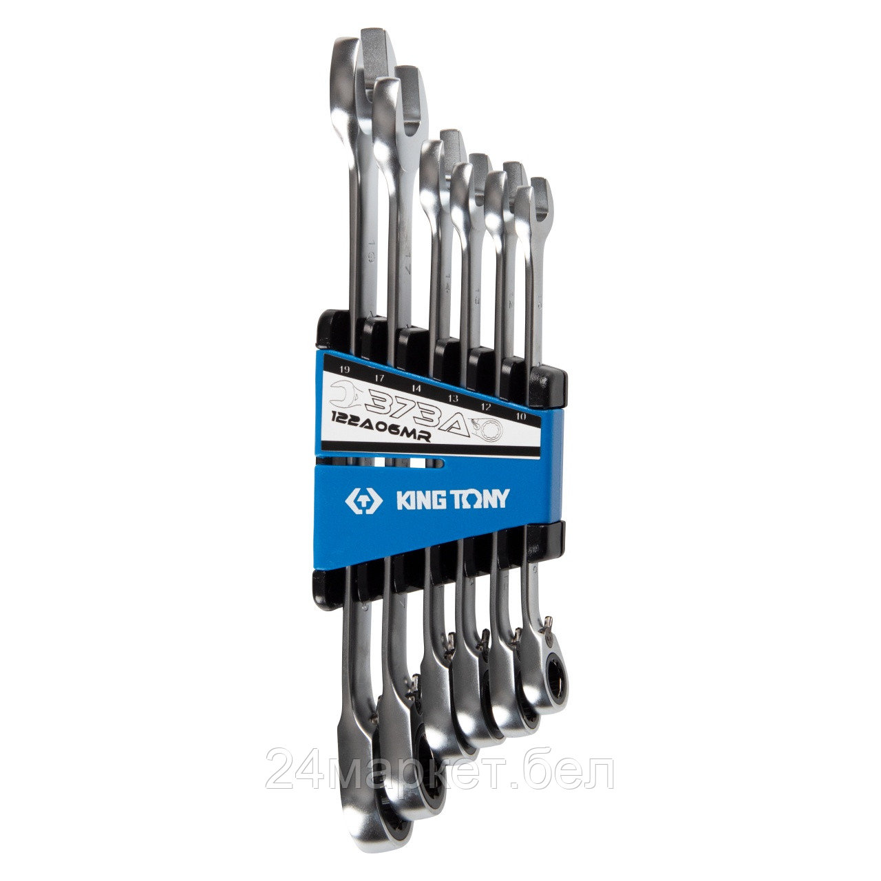 KING TONY 122A06MR KING TONY Набор комбинированных трещоточных ключей, 10-19 мм, 6 предметов,122A06MR
