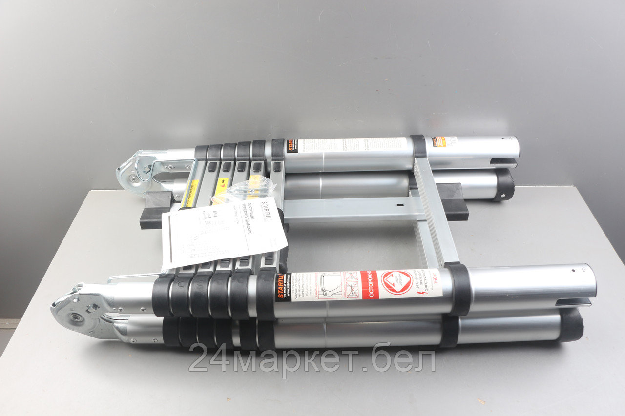 Лестница телескопическая 2-х секц. алюм. 209/440см, 2х7 ступ. 15кг STARTUL (ST9733-044) уцененный