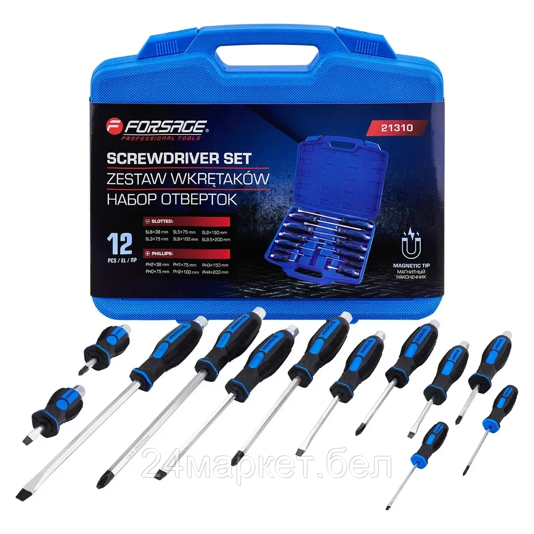 Набор отверток FORSAGE F-21310 (12 предметов)