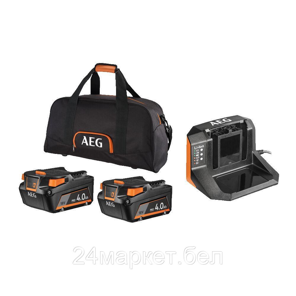 Аккумулятор с зарядным устройством AEG Powertools SETLL1840SLK1 4935479809 (2x18В/4 Ah + 18В, сумка)