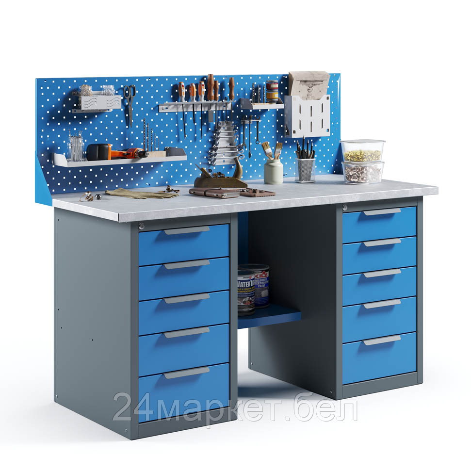 Metall ZAVOD 20000122419 Верстак с двумя Драйверами ВД2-1.6