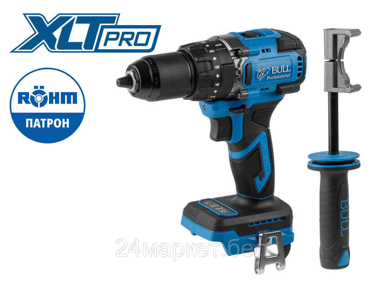 Аккум. дрель-шуруповерт BULL SR 1806 R-series SOLO XLTpro БЕСЩЕТ., Удар., 18 В, 80 Н*м