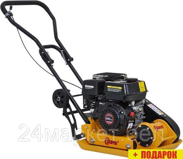 Виброплита Skiper C-90 Loncin LC200F (колеса, мат)