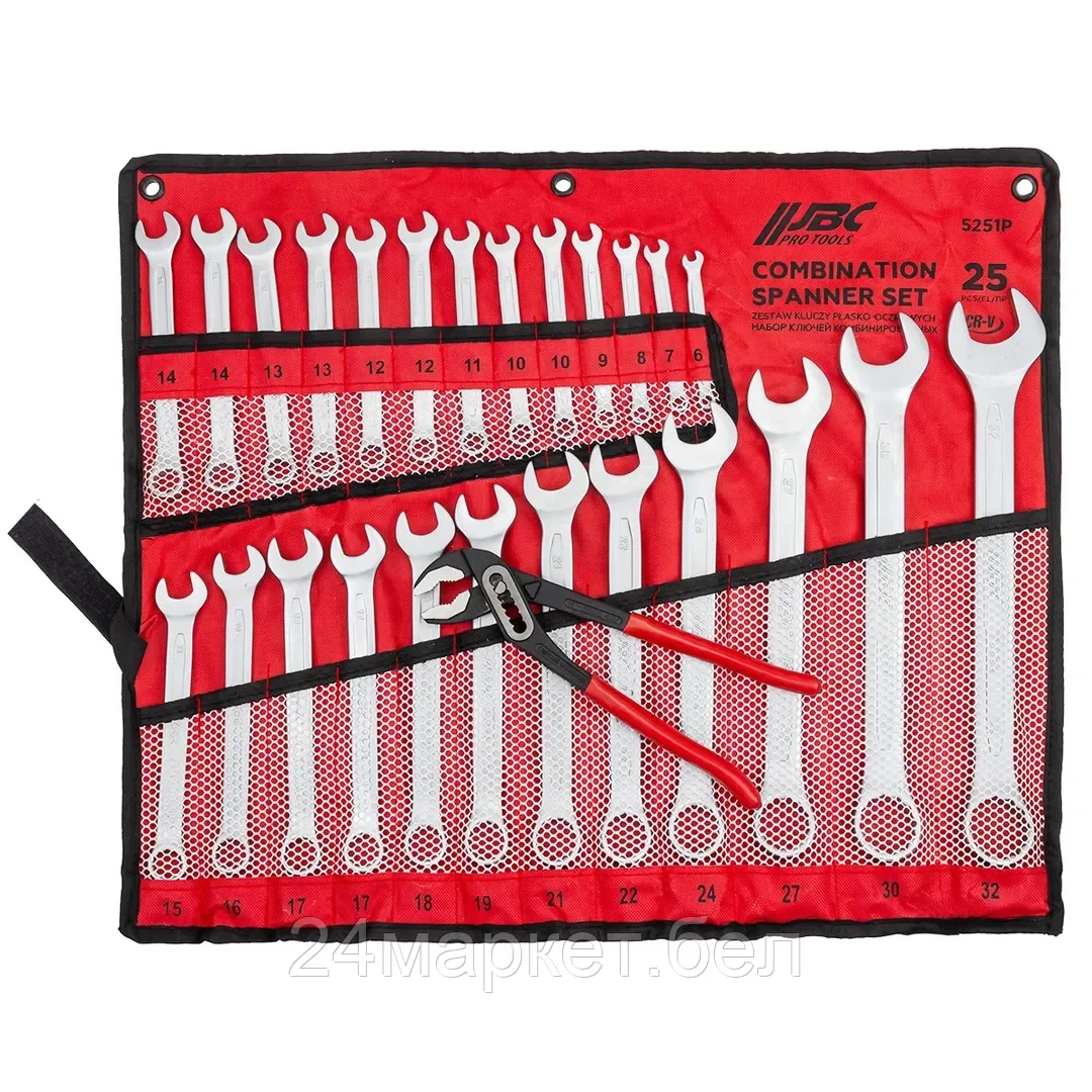 JBC-5251P+1 Набор ключей комбинированных 25пр. JBC