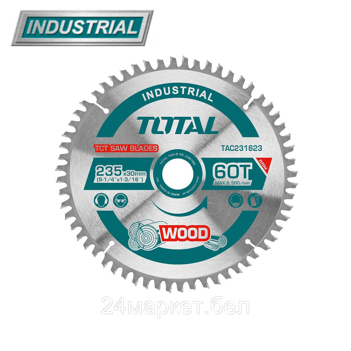 Диск пильный 235x30 мм 60 зубьев TOTAL TAC231623 TAC231623