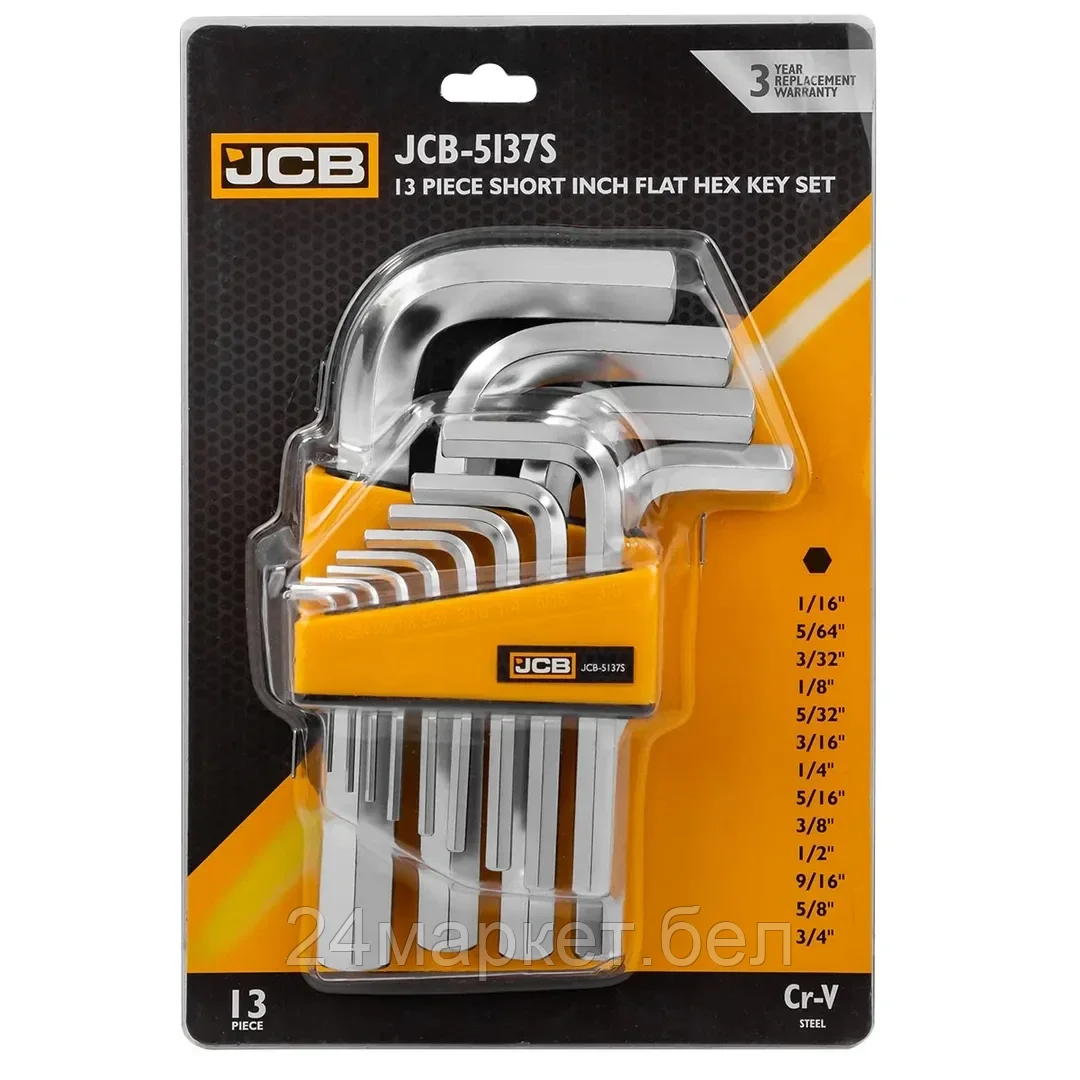 JCB-5137S JCB Набор ключей 6-гранных Г-образных 13пр.
