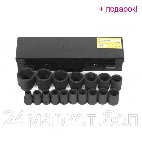 Partner Набор головок ударных 17 пр., 1/2" (10, 12-19, 21, 22, 24, 27, 30, 32, 34, 36мм), в кейсе Partner PA-4172MPB