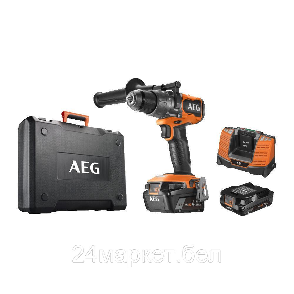 Ударная дрель-шуруповерт AEG Powertools BSB 18C3BL-X02C 4935478937 (с 2-мя АКБ 2 Ач + 4 Ач, кейс)