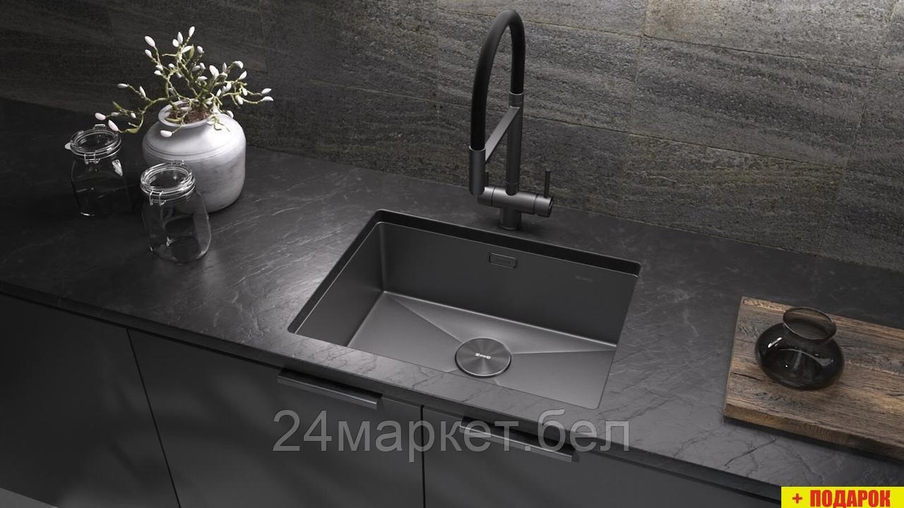 Кухонная мойка ZorG Zerox 59 U / IF Zurinox PVD Gunblack