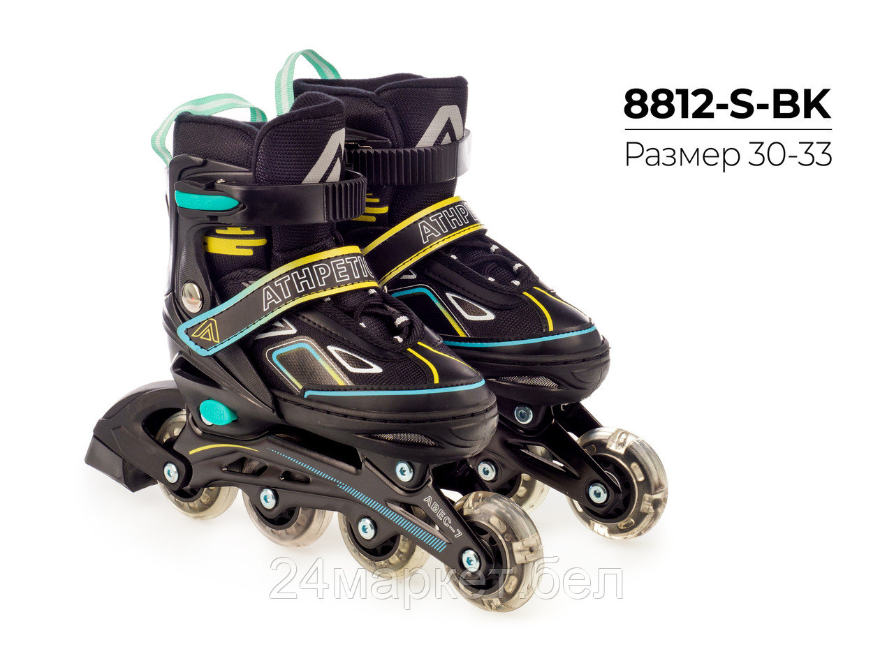 Коньки роликовые, 8812-S-BK Favorit