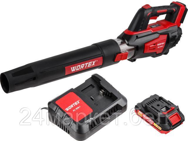 Аккум. воздуходувка WORTEX BB 2018 D ALL1 XLT SET 18 В, 2 Ач акб, макс.объём 570 м куб/ч 1333739