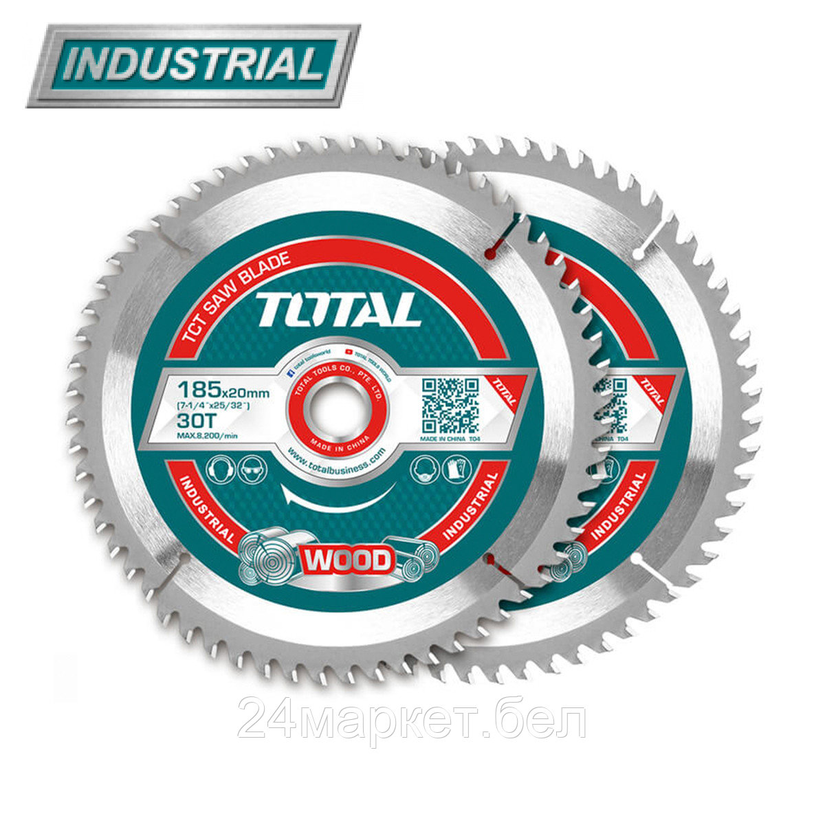 Диск пильный 185x20 мм 30 зубьев TOTAL TAC231410 TAC231410