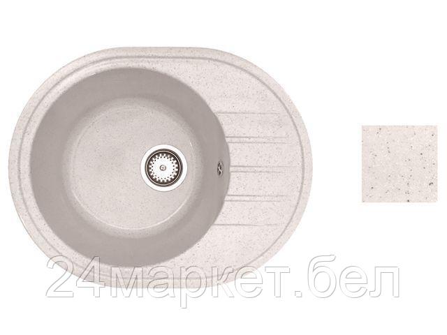 Мойка кухонная из искусственного камня RIO песочный, 570х450 mm, AV Engineering