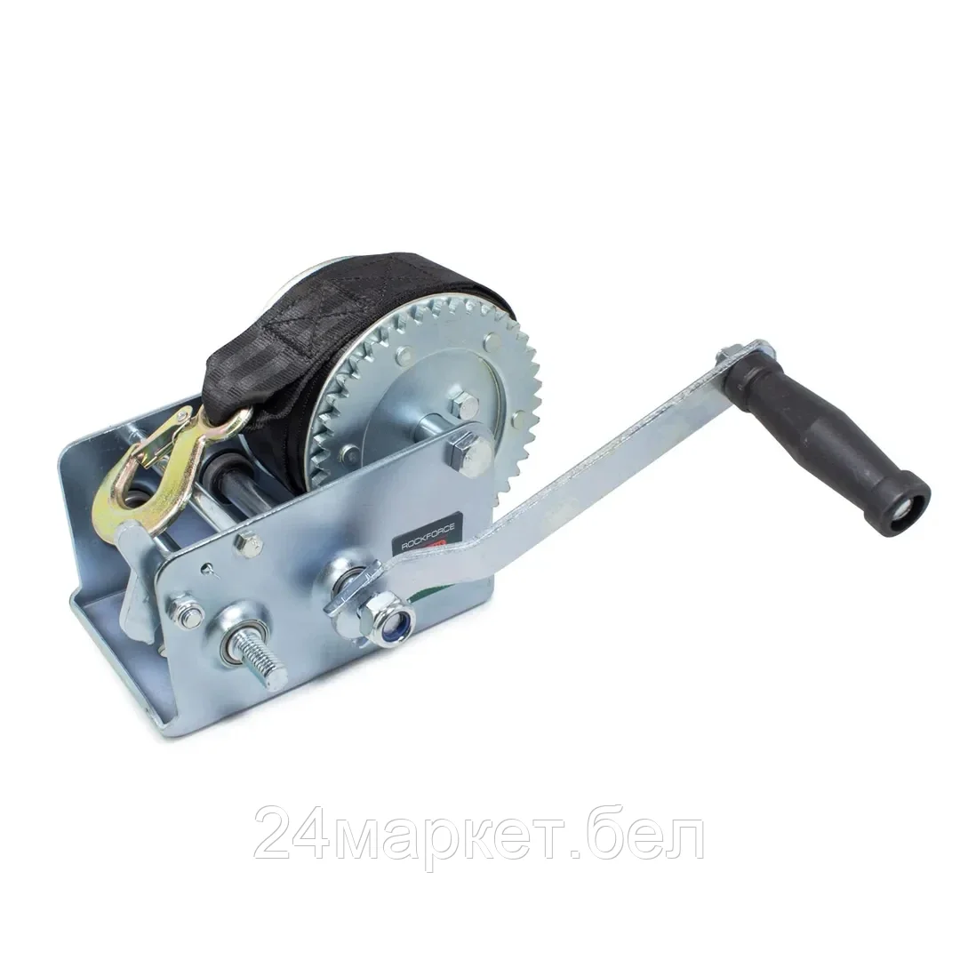 Rock FORCE Лебедка ручная барабанная двухскоростная, 900кг (нейлоновый ремень, ширина ремня-50мм, длина ремня-10м) Rock FORCE RF-TRT1201S