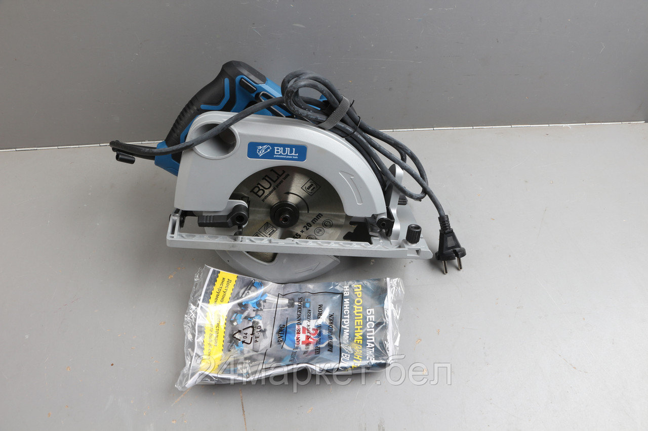 Циркулярная пила BULL KS 1601 в кор.  1300 Вт, 165х20 мм, до 55 мм уцененный (1419081614)