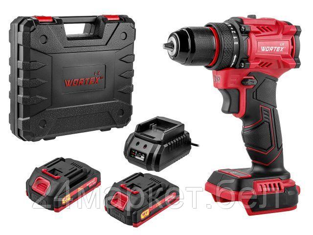 Аккум. дрель-шуруповерт WORTEX LX BD 1815-1 Li  ALL1 XLT 18В, 45 Нм, 2*1.5 Ач, патрон 10 мм, бесщёт. (18 В, БЕСЩЁТ.ДВИГ., с 2x1.5 Ач акб) 1333697