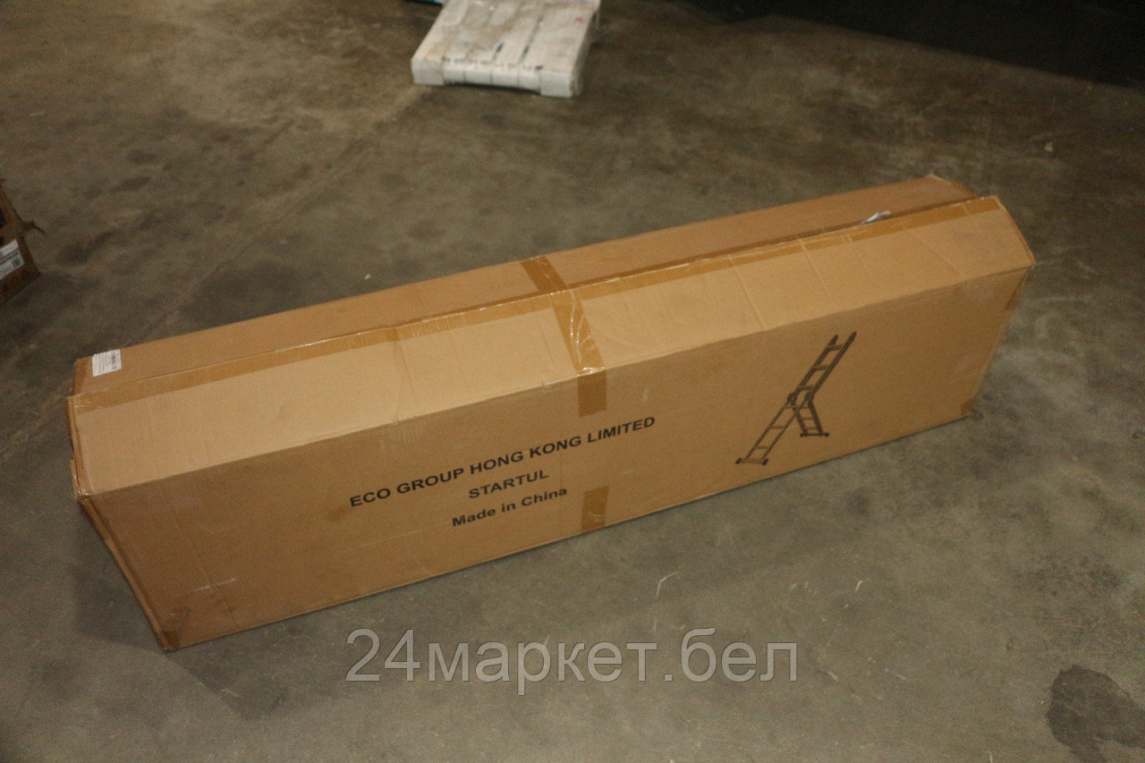 Лестница алюм. многофункц.4х5 ступ.(стрем.-283см,лестн.-580см) 15,5кг BLACK LINE STARTUL (ST9930-0