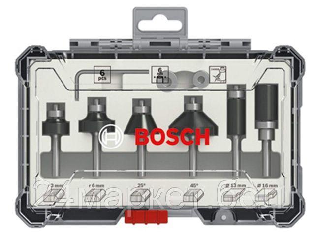 BOSCH Китай Набор кромочных фрез 6 мм (6шт) BOSCH (Набор фрез 6мм. 6шт.)