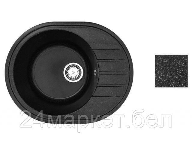 Мойка кухонная из искусственного камня RIO черный, 570х450 mm, AV Engineering