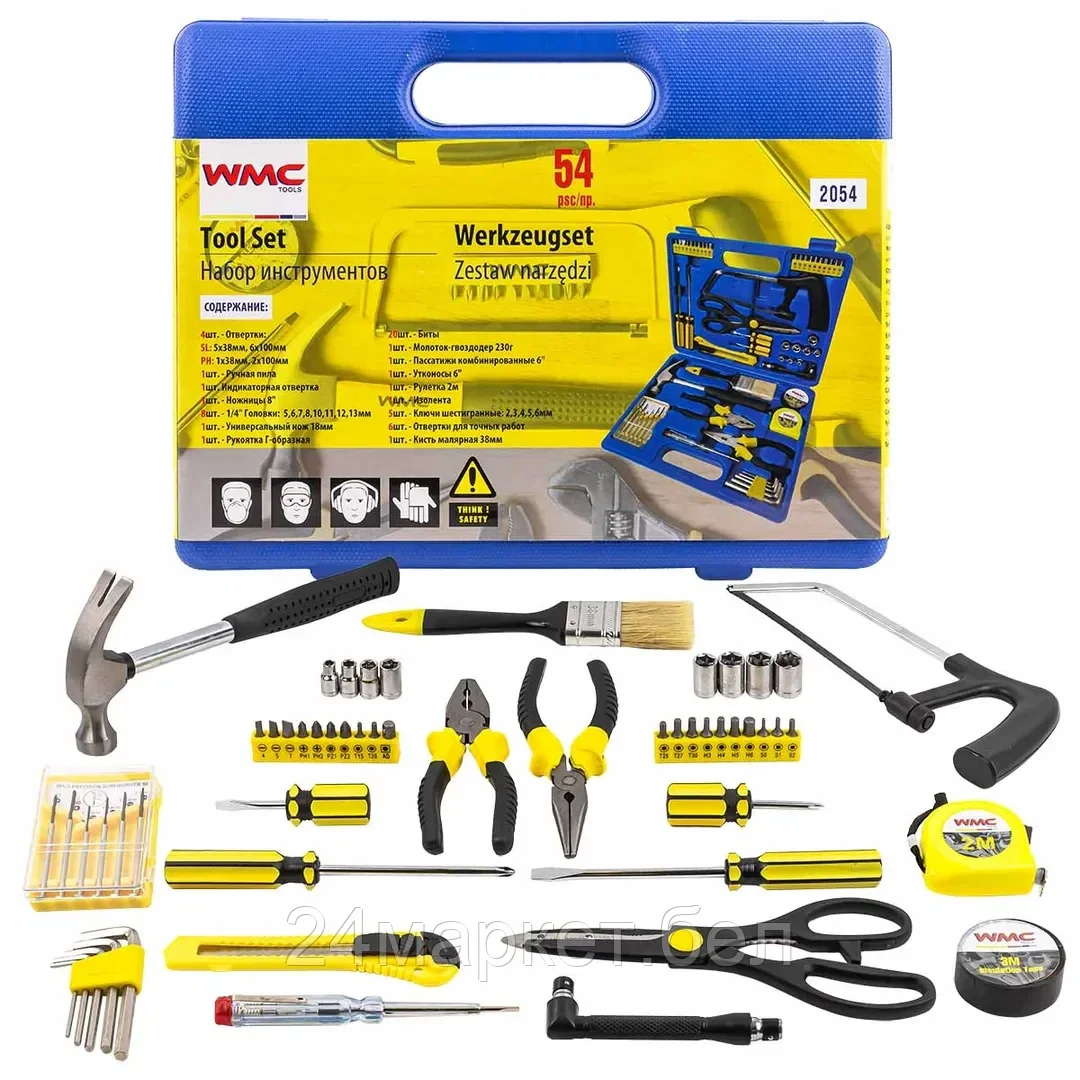 Набор инструментов 54 пр, 1/4'' (6гр.)(5-13мм) WMC TOOLS WMC-2054