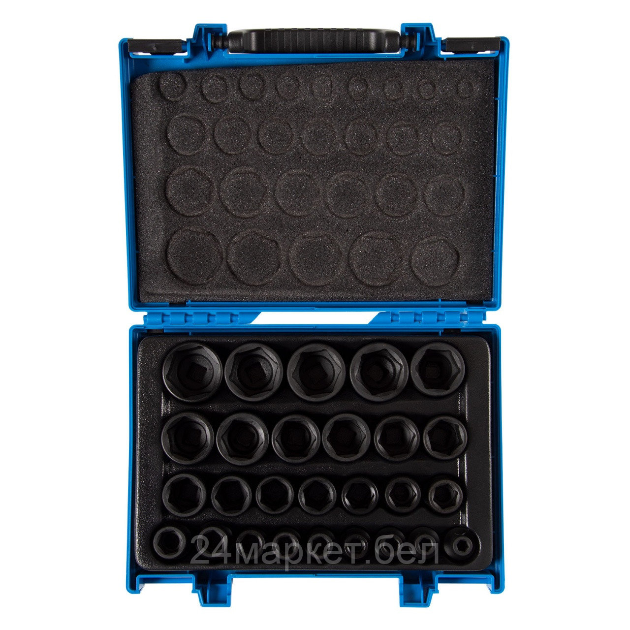 KING TONY 4427MP KING TONY Набор ударных торцевых головок 1/2", шестигранные, 8-36 мм, 27 предметов