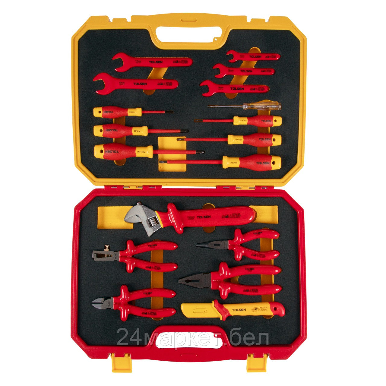TOLSEN TTV83718 TOLSEN Набор инструментов диэлектрических, универсальный, 18 предметов