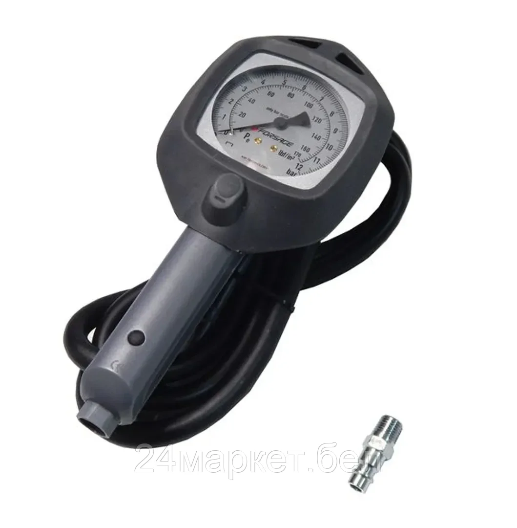 FORSAGE Пистолет для подкачки шин с манометром и шлангом 2м(0-15bar) Forsage F-STG-23