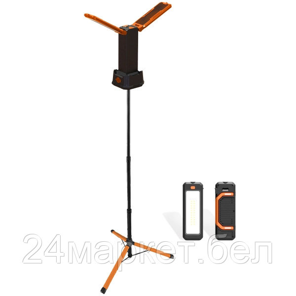 Мачта осветительная аккум. MAXPILER MTWL-03 (700/1500/3000 Лм, АКБ 4Ач, 3 свет.модуля, 2.5-10ч)