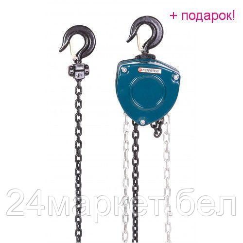 FORSAGE Лебедка механическая подвесная с лепестковым механизмом фиксации цепи натяжения 1т  (длина цепи - 2.5м) Forsage F-TRC90101A