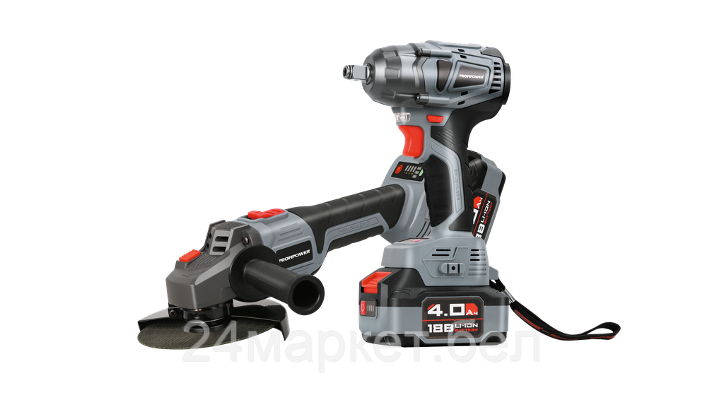 Profipower DTW-18V + MKDGA-18V (шуруповерт, болгарка, 2 АКБ, кейс)