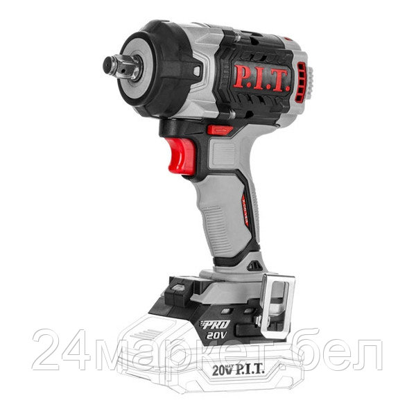 Гайковерт IMPACT аккум. бесщеточный P.I.T. SOLO, 20В, 600Нм, 1/2", 3ск, 0-2800уд/мин (PIW20H-600A)