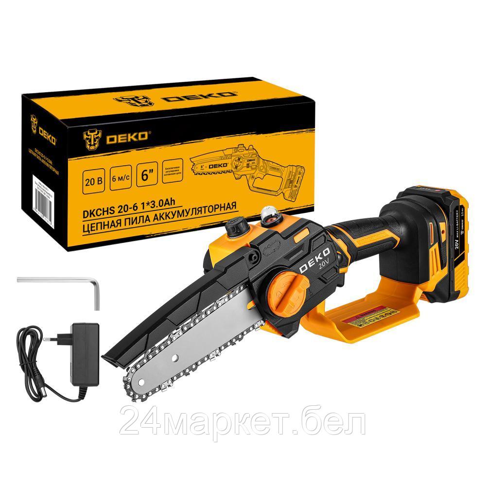 Аккумуляторная пила Deko DKCHS 20-6 063-4307-1 (с 1-им АКБ)