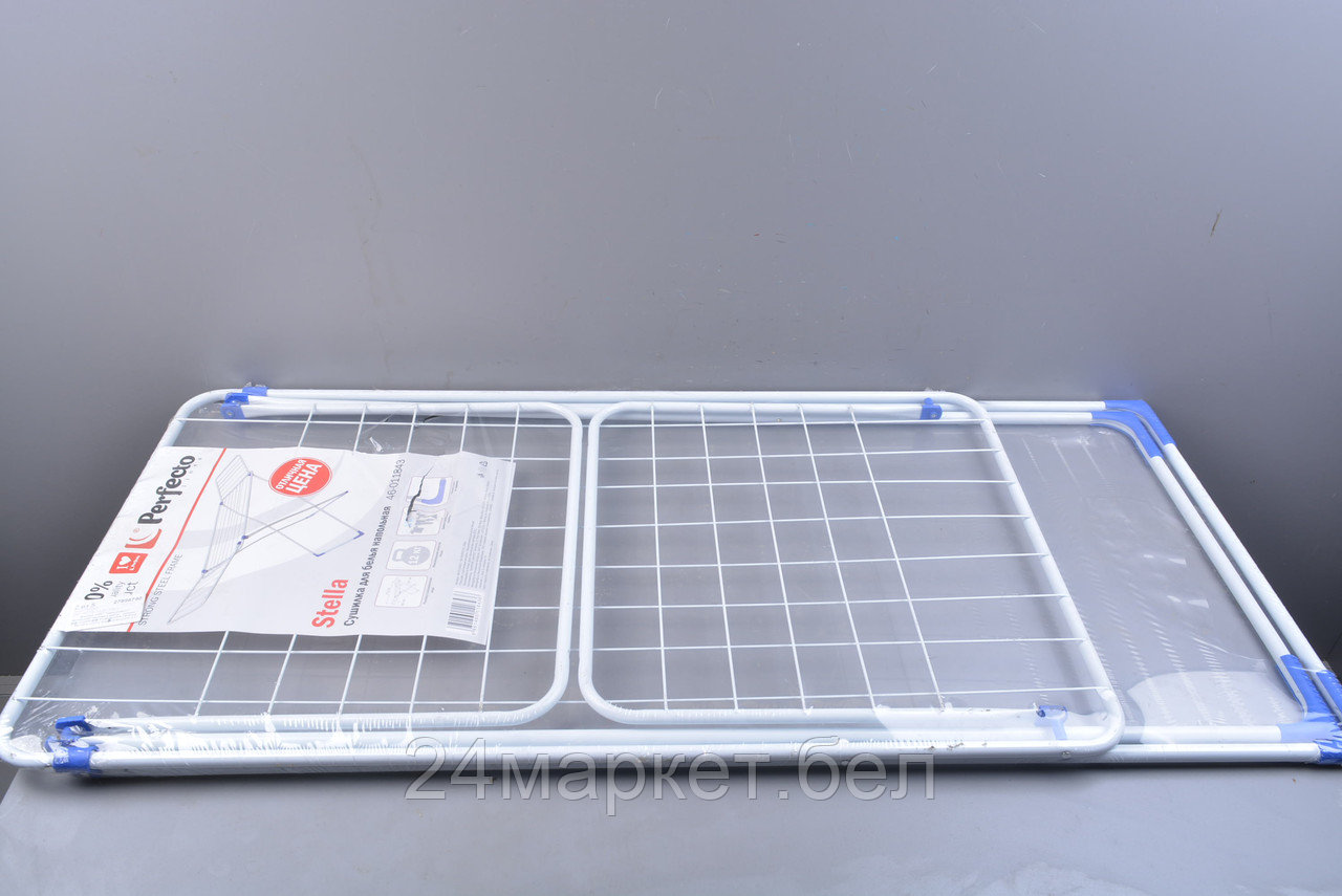 Сушилка для белья напольная, 18м, серия Stella, бело-синяя, PERFECTO LINEA уцененный (3430658620)