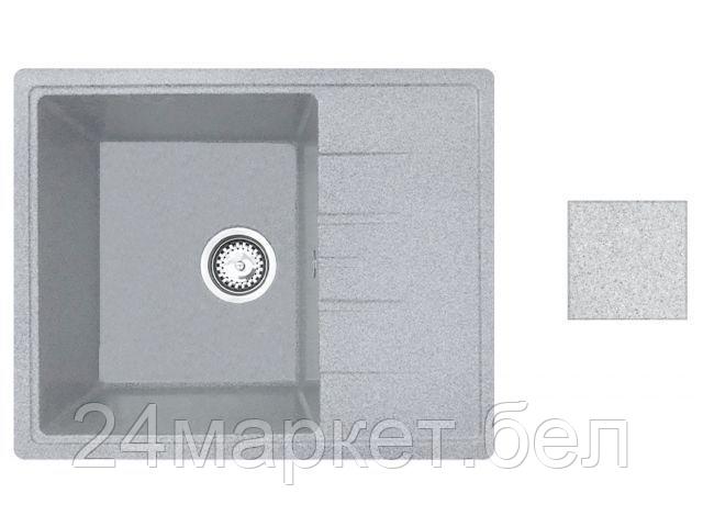 Мойка кухонная из искусственного камня PLATINUM серый 570х465 mm, AV Engineering