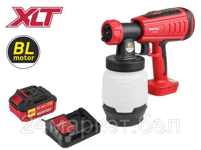 Аккум. краскораспылитель WORTEX CPS 1808 в кор. ALL1 МЕГА АКЦИЯ БЕСЩЁТ.ДВИГ., 18 В, 1 акк., 4 Ач, 10 (БЕСЩЁТ.ДВИГ., 18 В, 1 акк., 4 Ач, ЗУ, 1000 мл/ми 1333406