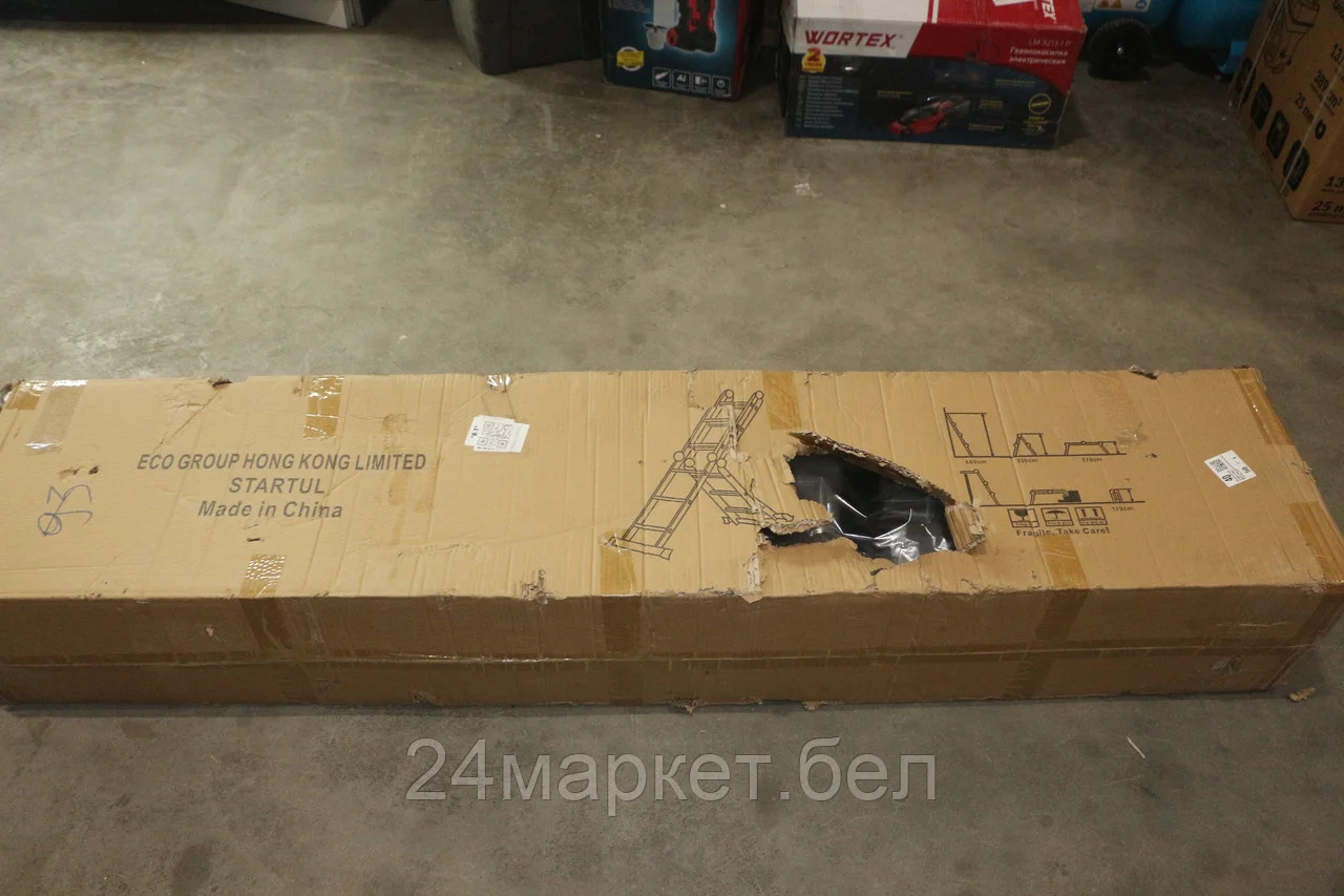 Лестница алюм. многофункц. 4х6 ступ. (стрем.-330см, лестн.-680см) 15,8кг STARTUL (ST9732-06) уцене