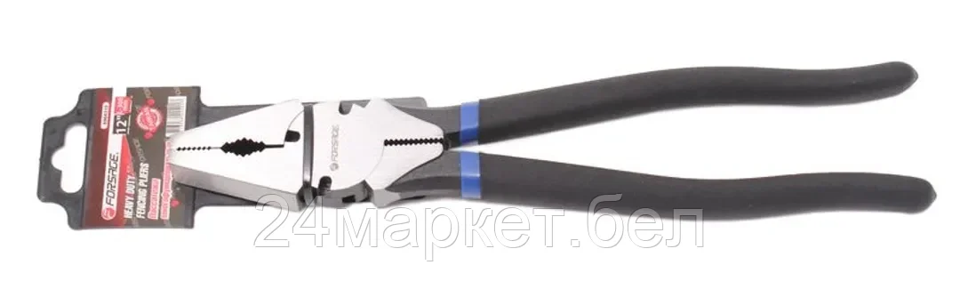 FORSAGE Пассатижи многофункциональные с усиленным шарнирным механизмом CR-V 12"-300мм, на пластиковом держателе Forsage F-6964310