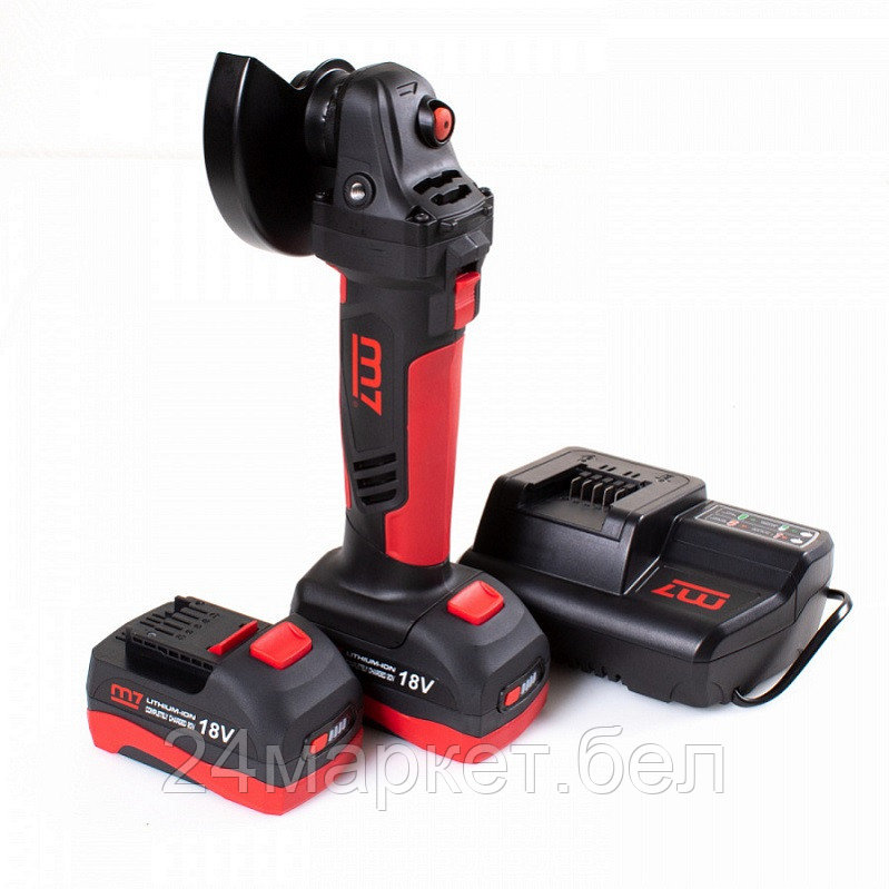 MIGHTY SEVEN DG-585502 MIGHTY SEVEN Аккумуляторная угловая шлифовальная машина (УШМ), 125мм, 18В, кейс