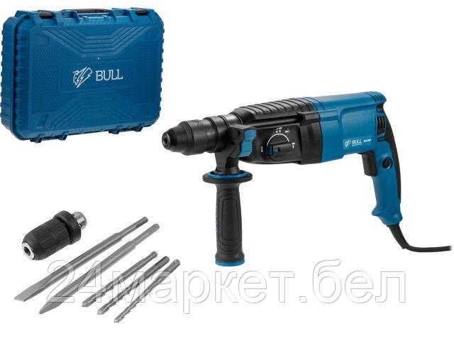 BULL Китай Перфоратор BULL BH 2602 в чем. (800 Вт, 3.4 Дж, 4 реж., патрон SDS-plus, БЗП в комплекте, вес 3.3 кг)