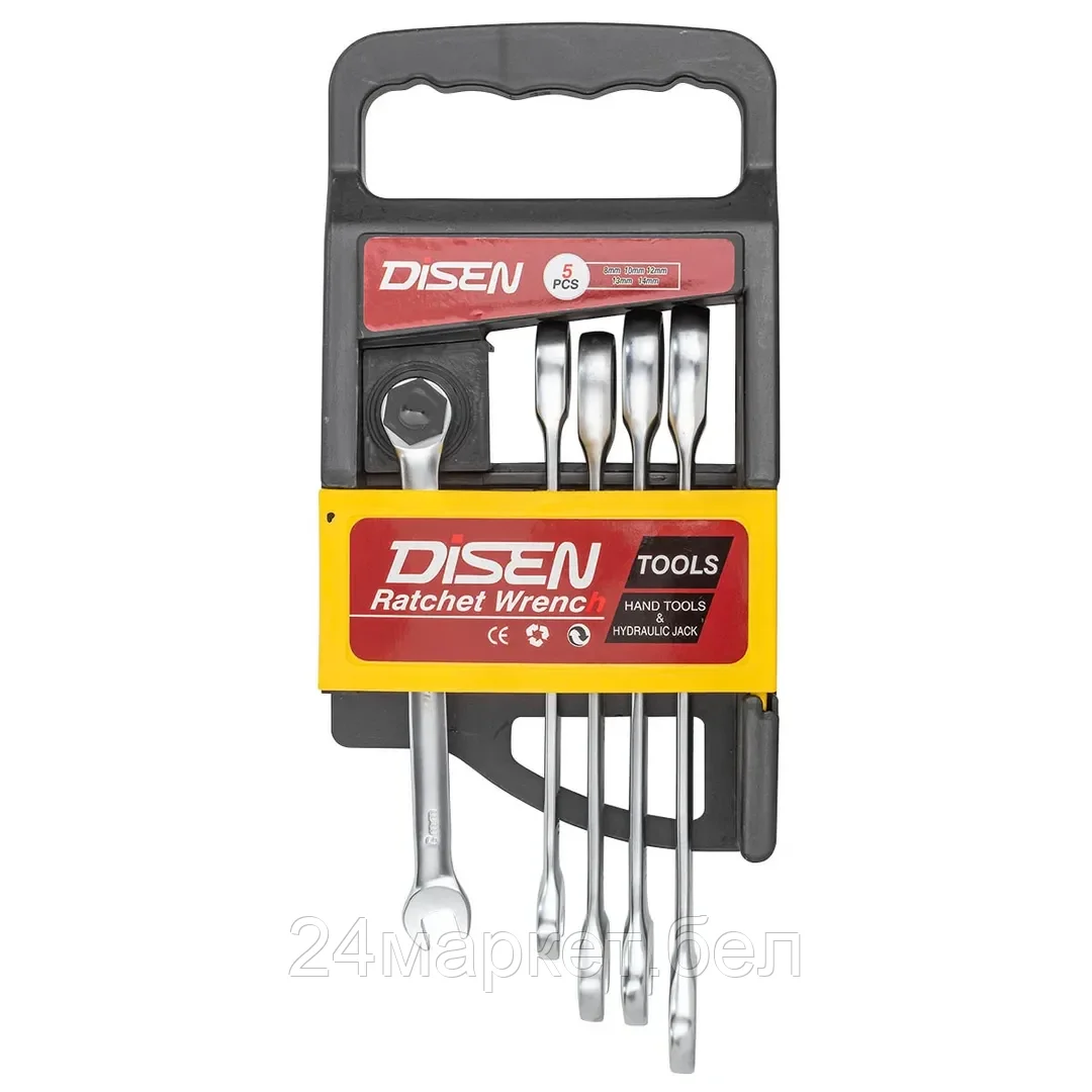 Ключи трещоточные (8-14мм), набор 5пр. DISEN DSD1501