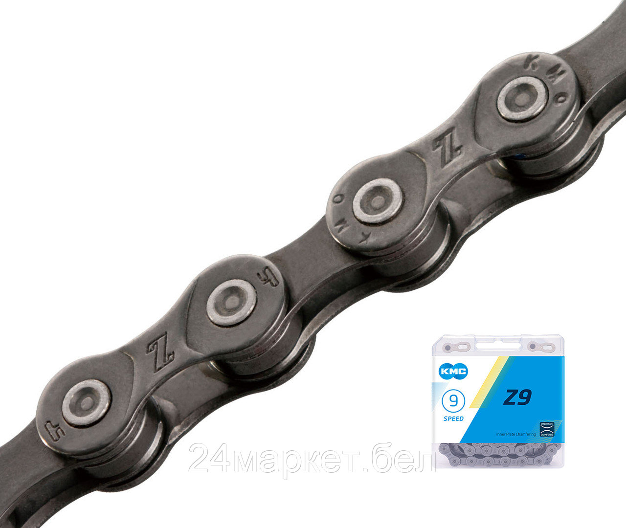 ЦЕПЬ ВЕЛОСИПЕДНАЯ 1/2" x 11/128" (В БОКСЕ),Z9 KMC