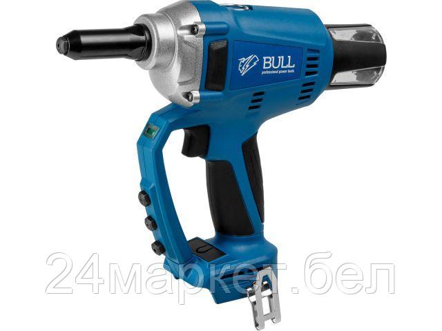 Аккум. заклепочный пистолет BULL CRG 1018 в кор. XLTpro SOLO, БЕСЩЕТ., 25 мм, 10000 Н (2.4, 3.2, 4.0, 4.8 мм, вытяжные, подсветка) 1304593